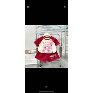 BỘ CỘC TAY PHỐI TRẮNG BABY THREE CHO BÉ GÁI SIZE 6-18KG