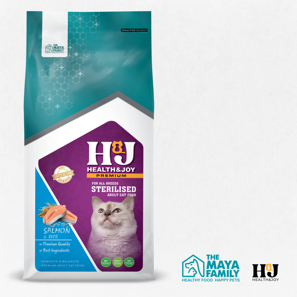 Ảnh Hạt cho mèo triệt sản HJ PREMIUM SALMON, RICE STERILISED CAT - cá hồi, gà, bò bao 2kg 1