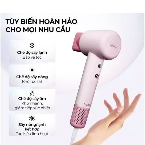 Máy sấy tóc Halio High Speed Ionic Hair Dryer - 1600W - Bảo hành chính hãng 24 tháng