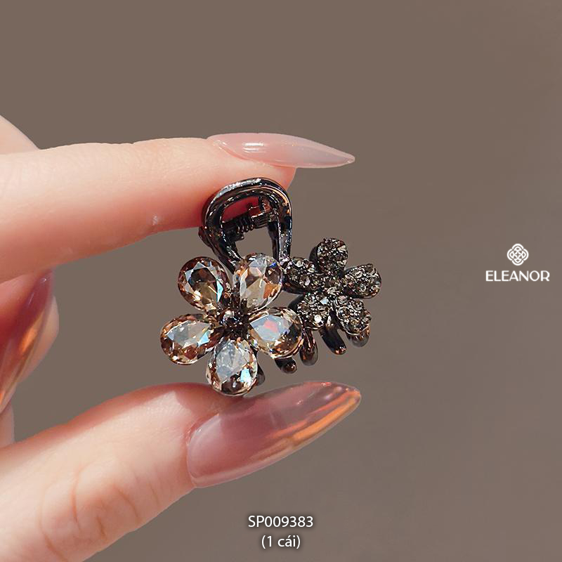 Kẹp tóc nữ càng cua Eleanor Accessories hình hoa đính đá phụ kiện tóc kẹp tóc mái mini 9383