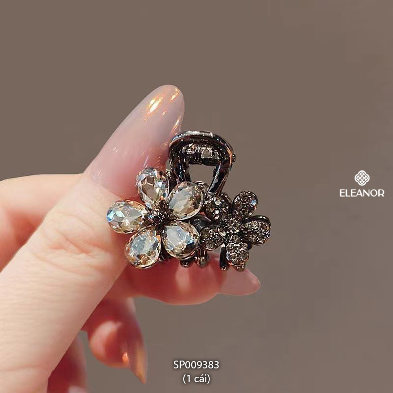 Kẹp tóc nữ càng cua Eleanor Accessories hình hoa đính đá phụ kiện tóc kẹp tóc mái mini 9383