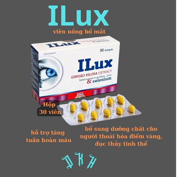 (hỏa tốc HN) Viên uống bổ Mắt ILux, giúp bổ mắt cải thiện thị lực (Hộp 30 viên) - CHÍNH HÃNG