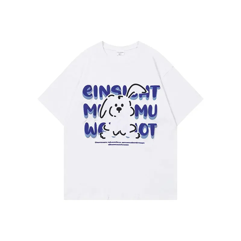 Áo Thun Nữ Tay Lỡ HappyFamily In 2 MẶT Hình CÚN dễ thương Cotton 100 Cao Cấp.