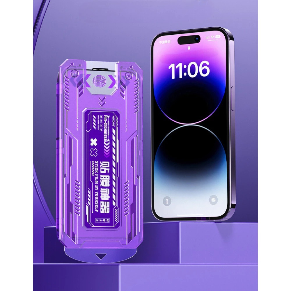KÍNH CƯỜNG LỰC iPhone Kèm Khung Tự  Dán TRONG SUỐT FULL HD CHO IPHONE ĐỦ MÃ WTP-077