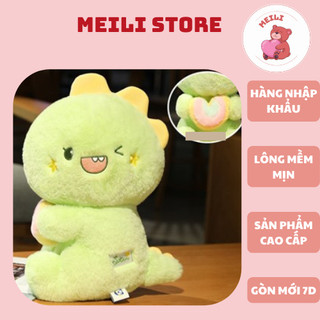 ( TẶNG QUÀ ĐÈN NGỦ CẮM )Gấu Bông Lớn 45cm Khủng Long Dễ Thương Xanh Lá Ôm Tim Quà Tặng Sinh Nhật Đáng Yêu MEILI STORE