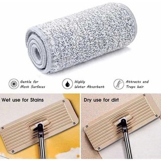 Miếng lau nhà thay thế cho cây lau nhà tự vắt size 12x32cm
