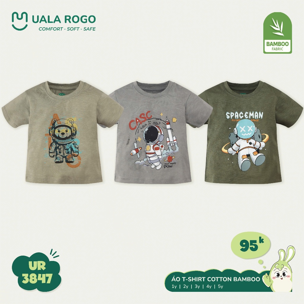 (9-24kg) Áo Cộc Tay Bé Trai Uala Hình Thù Ngộ Nghĩnh UR3847 UR3848 UR3854 UR3856 UR3855