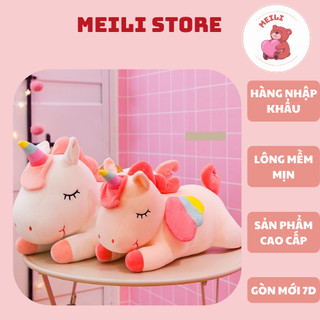 ( TẶNG QUÀ ĐÈN NGỦ CẮM )Gấu Bông Lớn Kỳ Lân, Hàng Cao Cấp Mềm Mịn Size 60cm MEILI STORE