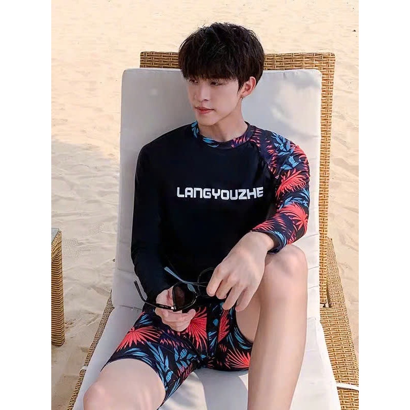 Bộ bơi dài tay nam, nữ, bộ bơi gia đình, đồ bơi nữ liền thân dài tay giữ nhiệt chống nắng từ 15kg tới 80kg