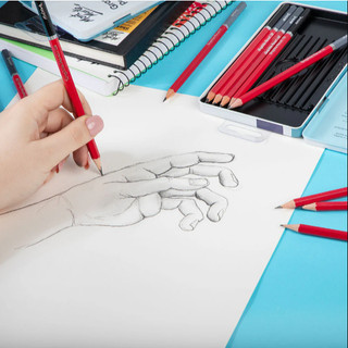 MONT MARTE - Hộp 12 bút chì than Signature với Vỏ đựng Kim loại đẹp, tiện dụng ♥ Graphite Pencils Signature 12pc
