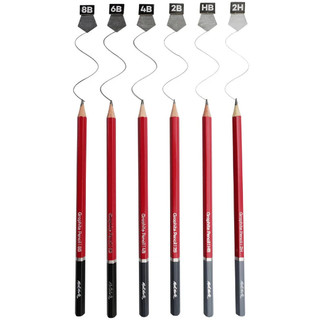 MONT MARTE - Bộ 06 bút chì than Signature Tặng kèm Gôm + Đồ chuốt Kim loại đẹp và tiện dụng ♥ Drawing Set Signature 8pc