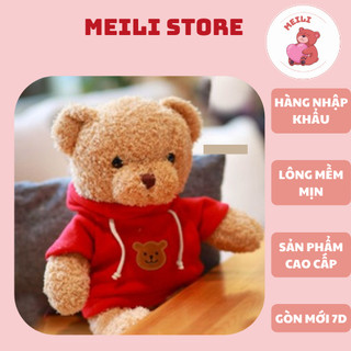 ( TẶNG QUÀ ĐÈN NGỦ CẮM )Gấu Bông Teddy Lông Xù Áo Gấu, Vải Mềm Mịn Nhập Khẩu, Quà tặng đáng yêu MEILI STORE
