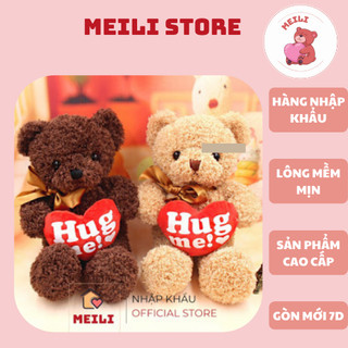 ( TẶNG QUÀ ĐÈN NGỦ CẮM )Gấu Bông Teddy Lông Xù Hug Me, Vải Mềm Mịn Nhập Khẩu, Quà tặng đáng yêu MEILI STORE