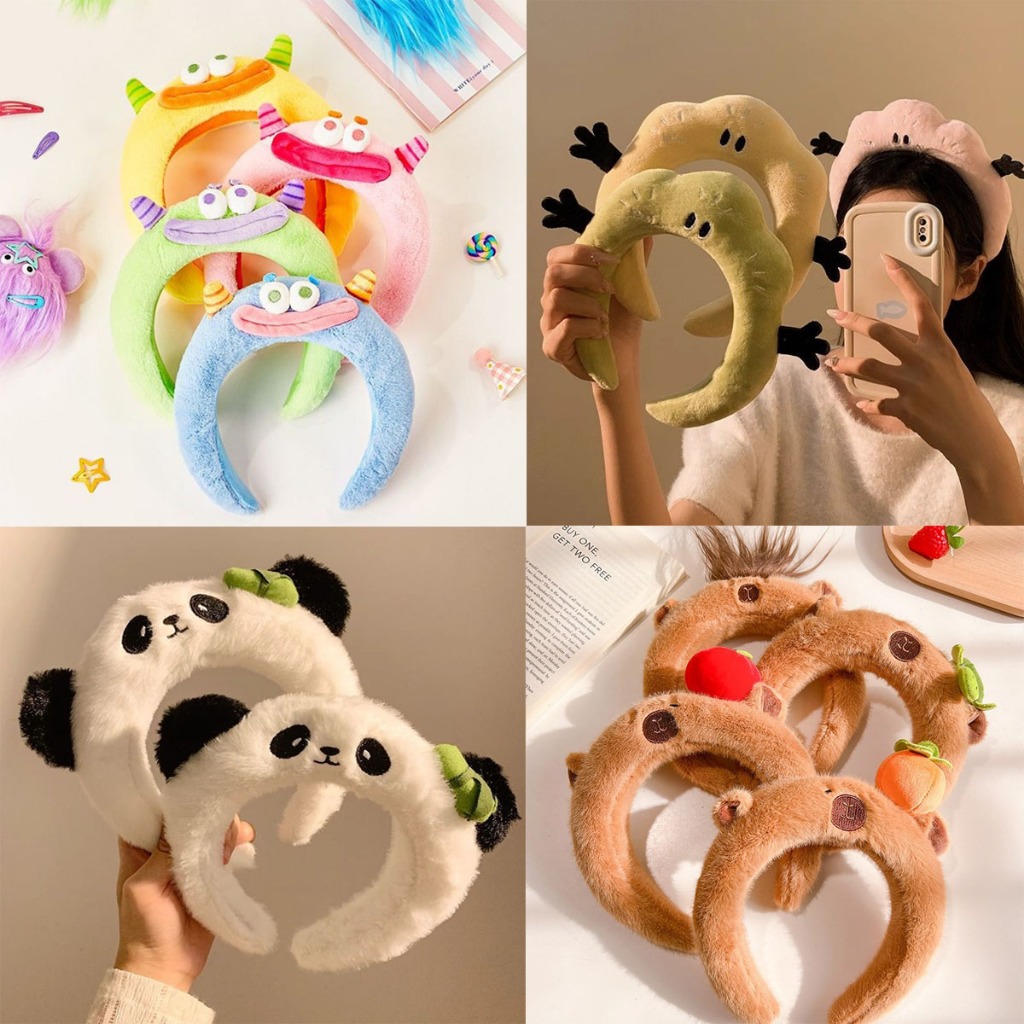 Bờm lông cute băng đô cài tóc hoạt hình ngộ nghĩnh phụ kiện tóc xinh xắn phụ kiện tóc dễ thương