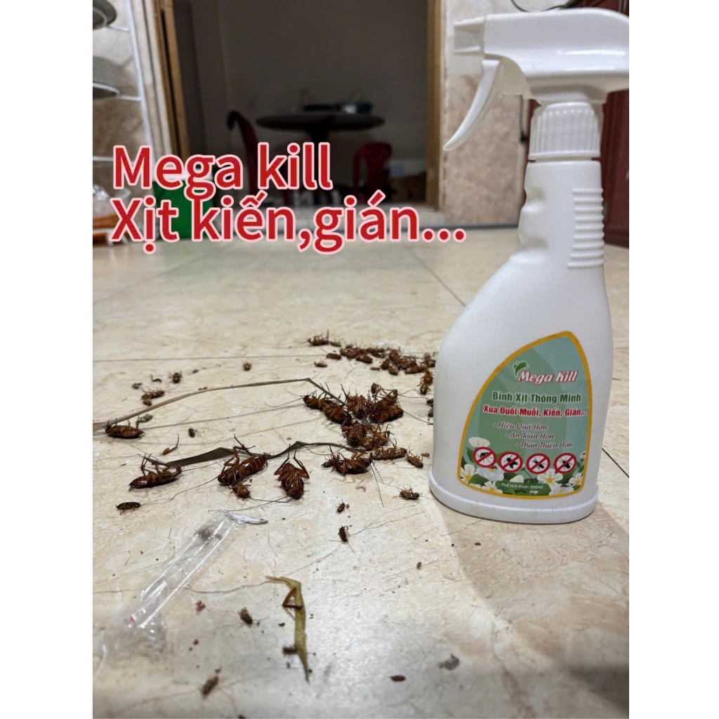 Bình Xịt Diệt Muỗi Kiến Gián Mối Sinh Học Mega Kill Chai 500ml | Shopee ...