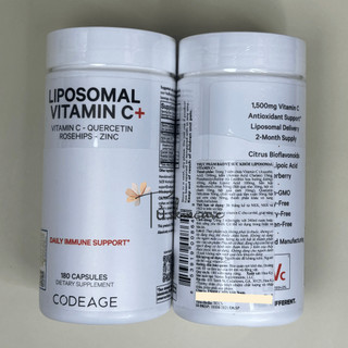 Thực Phẩm Bảo Vệ Sức Khỏe Codeage Liposomal Vitamin C+ 180 Viên