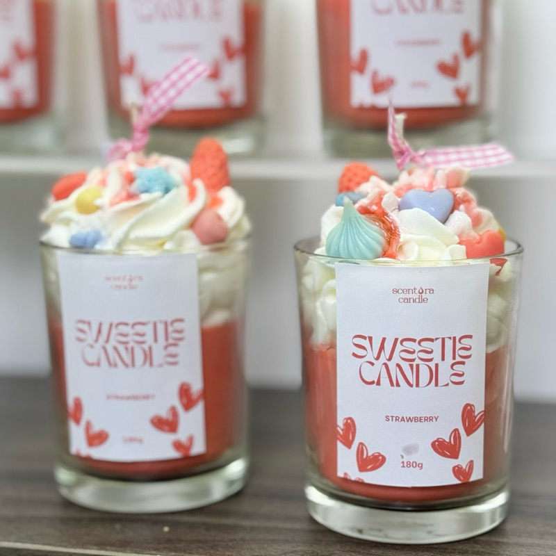 Nến Thơm Hình Ly Bánh Ngọt Sweetie Scentora Candle 150g, Làm Thơm Phòng, Decor Trang Trí, Quà tặng