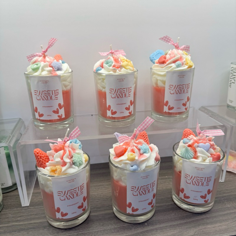Nến Thơm Hình Ly Bánh Ngọt Sweetie Scentora Candle 150g, Làm Thơm Phòng, Decor Trang Trí, Quà tặng