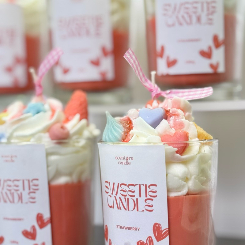 Nến Thơm Hình Ly Bánh Ngọt Sweetie Scentora Candle 150g, Làm Thơm Phòng, Decor Trang Trí, Quà tặng