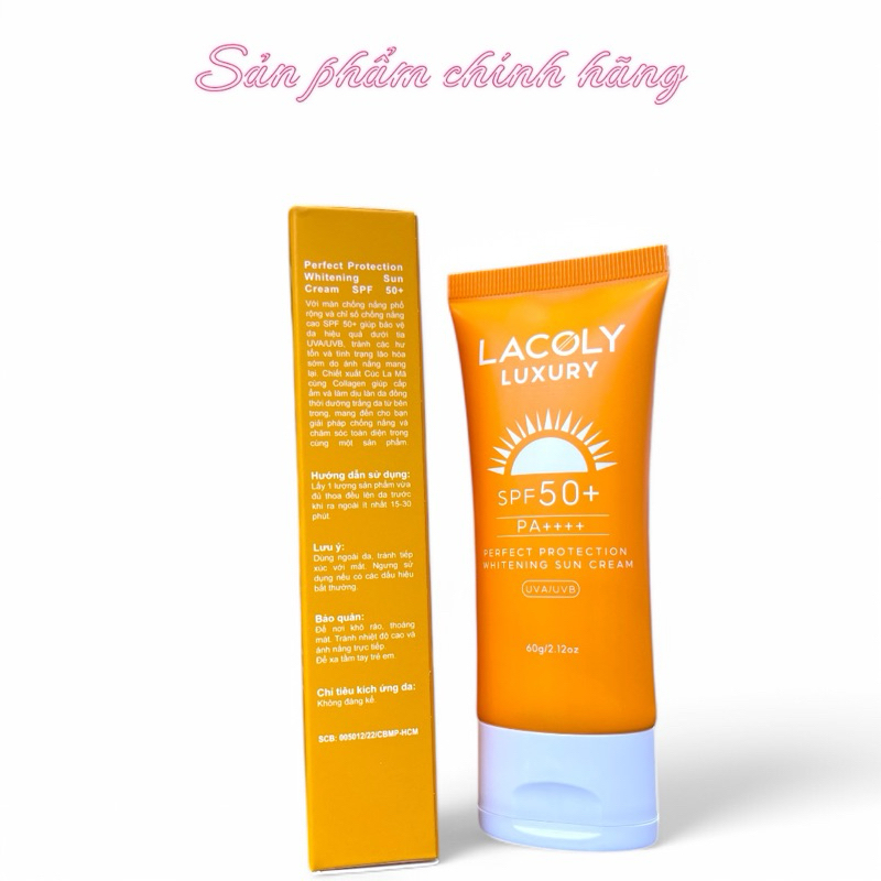 Kem Chống Nắng Lacoly Luxury 60gram Chính Hãng