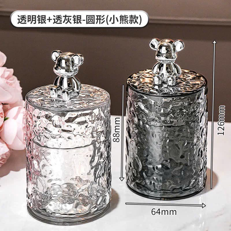 HỘP ĐỰNG TĂM BÔNG, TĂM CHỈ NHA KHOA HÌNH GẤU SIÊU XINH SANG CHẢNH