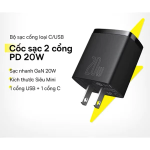 Củ sạc BA.SEUS 20W 2 cổng C + USB và 30W 3 cổng C +2USB