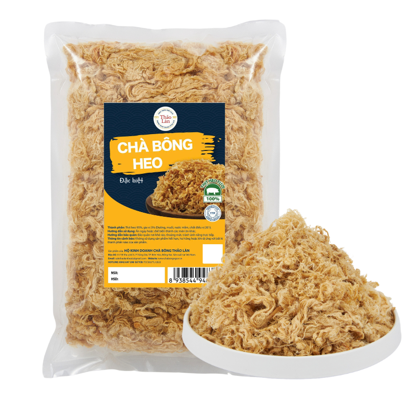 CHÀ BÔNG HEO ĐẶC BIỆT LÀM THỦ CÔNG THẢO LÀN FOODS 1KG