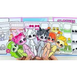 Đồ chơi bóc dán Sprunki Gacha bản đặc biệt - nhiều trang phục phụ kiện - Búp bê giấy