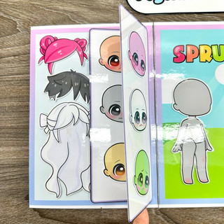 Đồ chơi bóc dán Sprunki Gacha bản đặc biệt - nhiều trang phục phụ kiện - Búp bê giấy