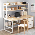 [HỖ TRỢ LẮP ĐẶT TẬN NƠI HCM] Bàn Làm Việc Có Kệ Sách Đa Năng | Bàn Học Gỗ MDF Khung Sắt Chắc Chắn, Thiết Kế Hiện Đại — ảnh 4