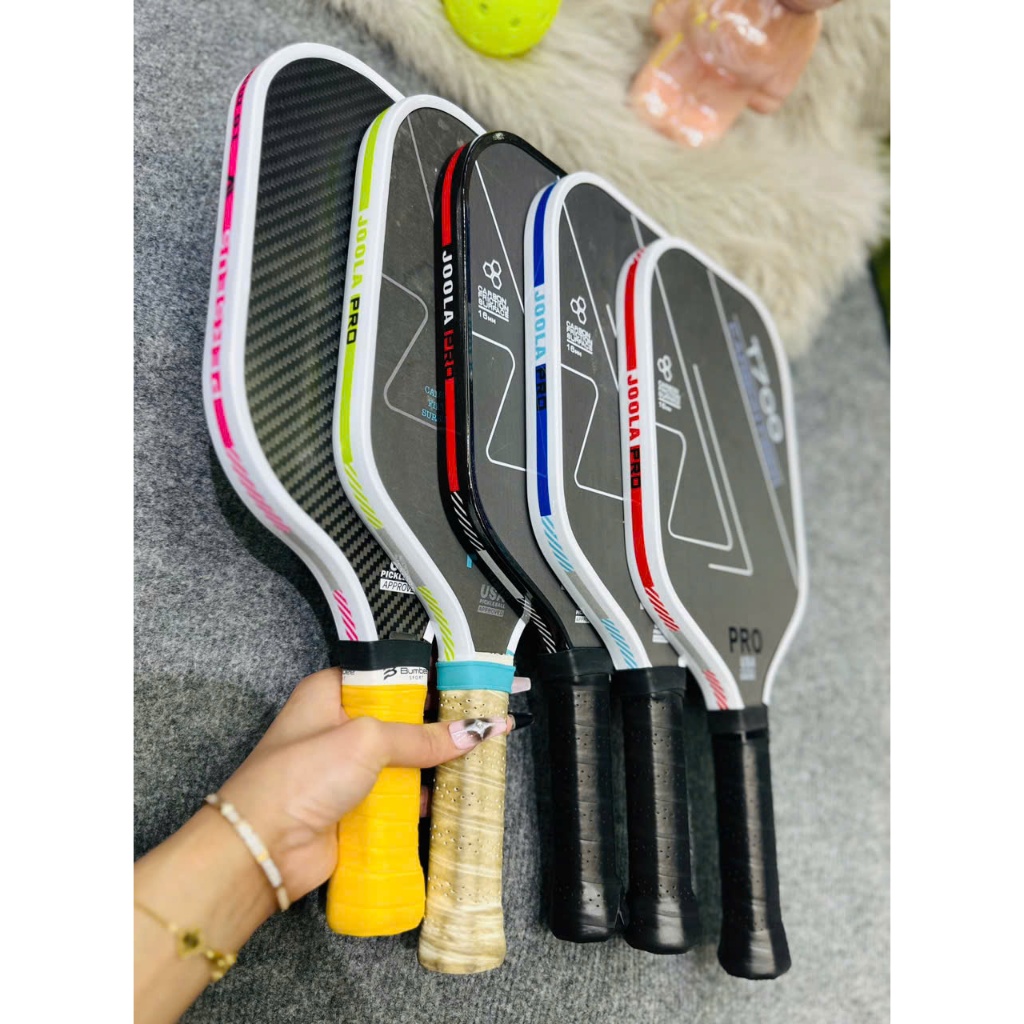 Dán viền vợt Pickleball Joola Pro Perseus IV 16mm 14mm nhiều màu sợi carbon giả lập bản mới nhất2025