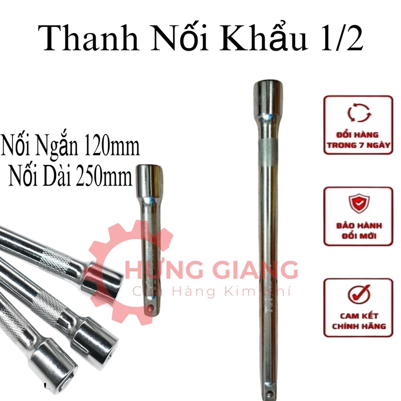 Đầu Nối, Tay Nối Khẩu 1/2 dài 125mm-250mm Thép Chống Rỉ Tốt