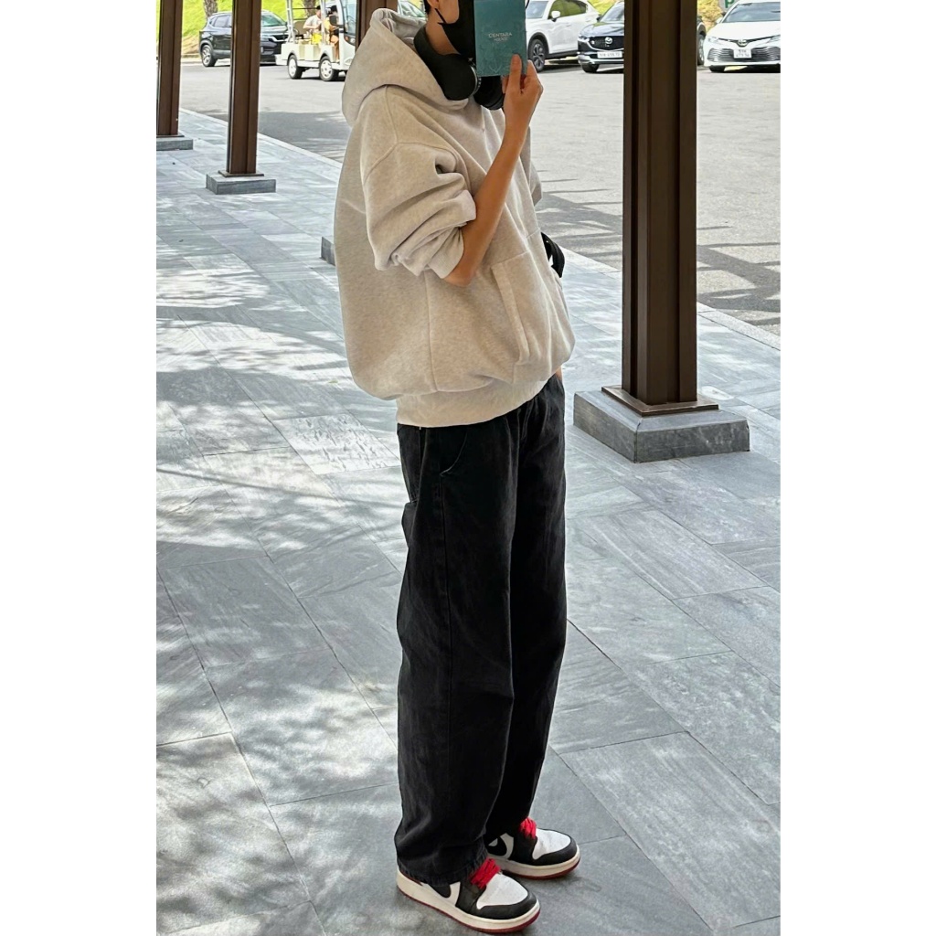 QUẦN BAGGY KAKI MÀU ĐEN UNISEX