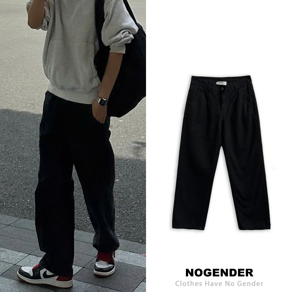 QUẦN BAGGY KAKI MÀU ĐEN UNISEX
