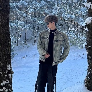 Áo Khoác Denim Jeans Form Boxy Dáng Crop Unisex - Dây Kéo 3 Colors