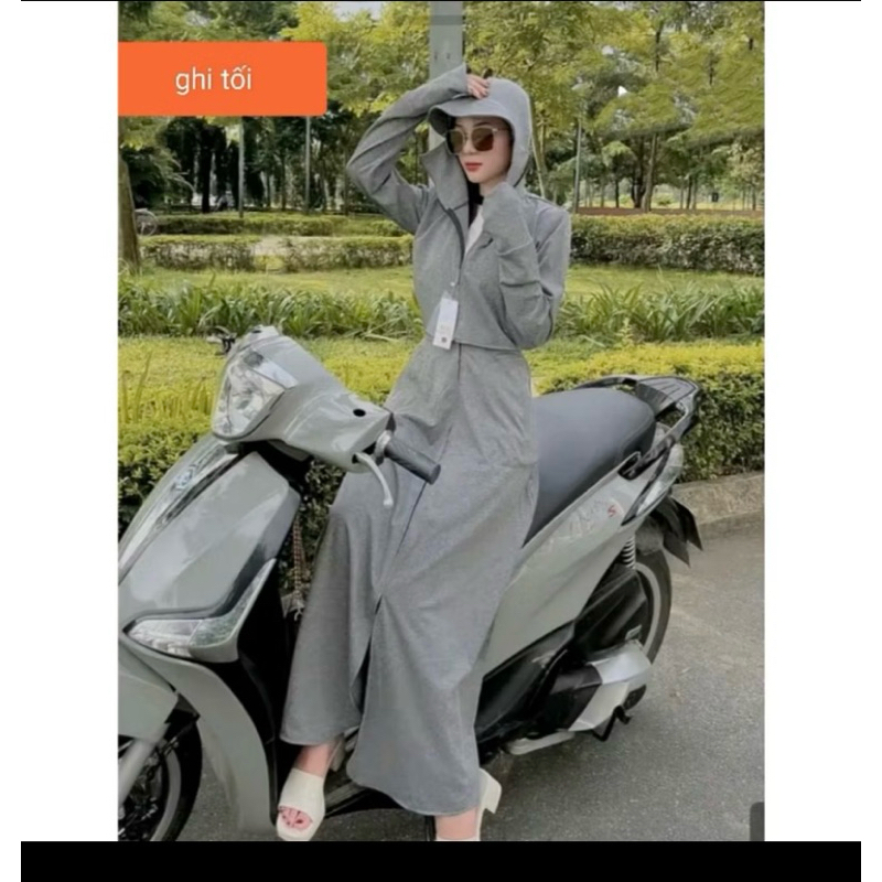 Áo Chống Nắng Nữ Dáng Dài Chất Mỳ Nỉ Dày Dặn Chống Nắng ,Chống Tia UV