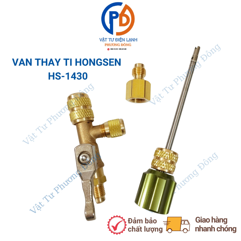 Van thay ti chống bỏng sạc gas r22, r410, r32 HS-1430 Hongsen chịu áp ...