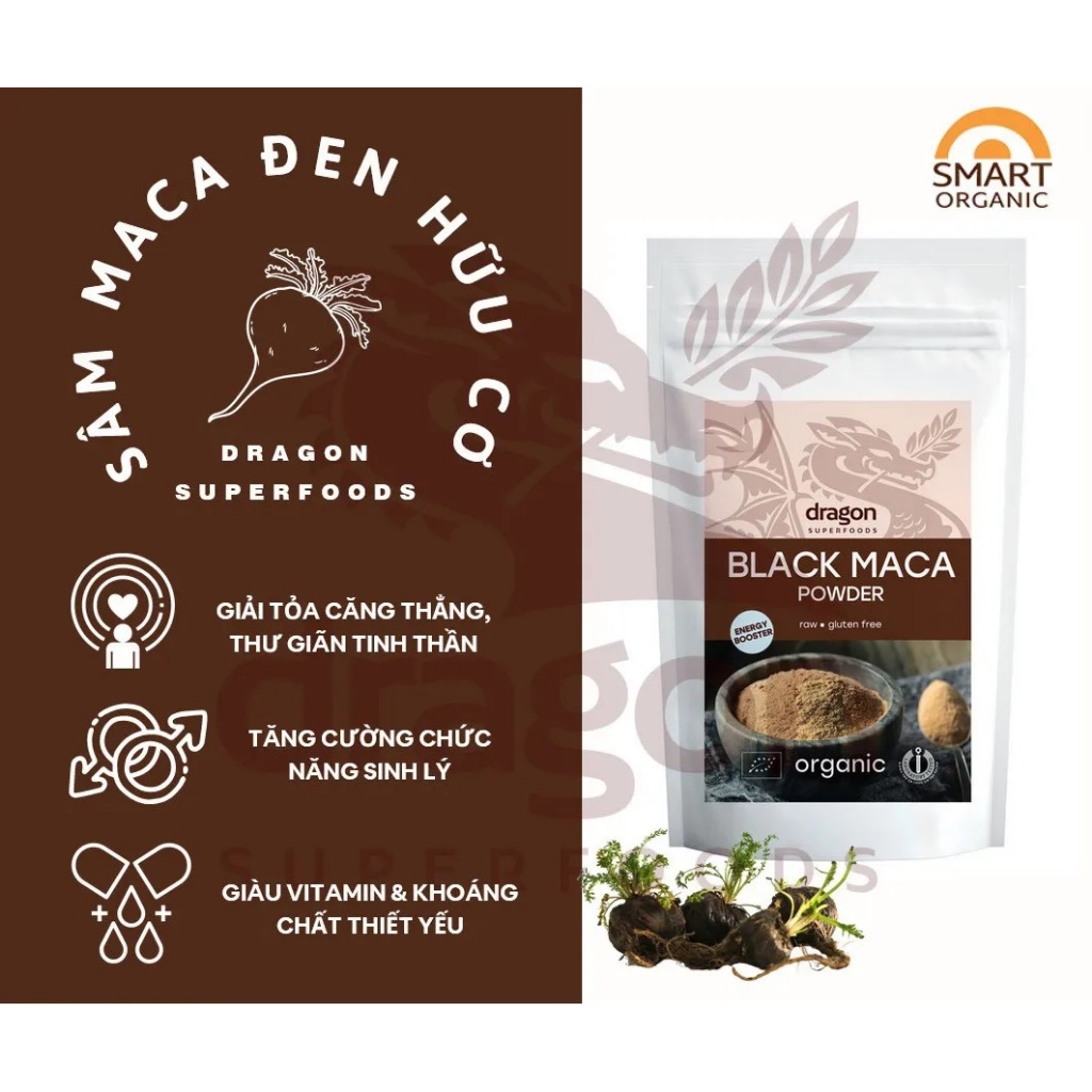 Bột Maca đen/ vàng hữu cơ Dragon Superfoods - xuất xứ Peru