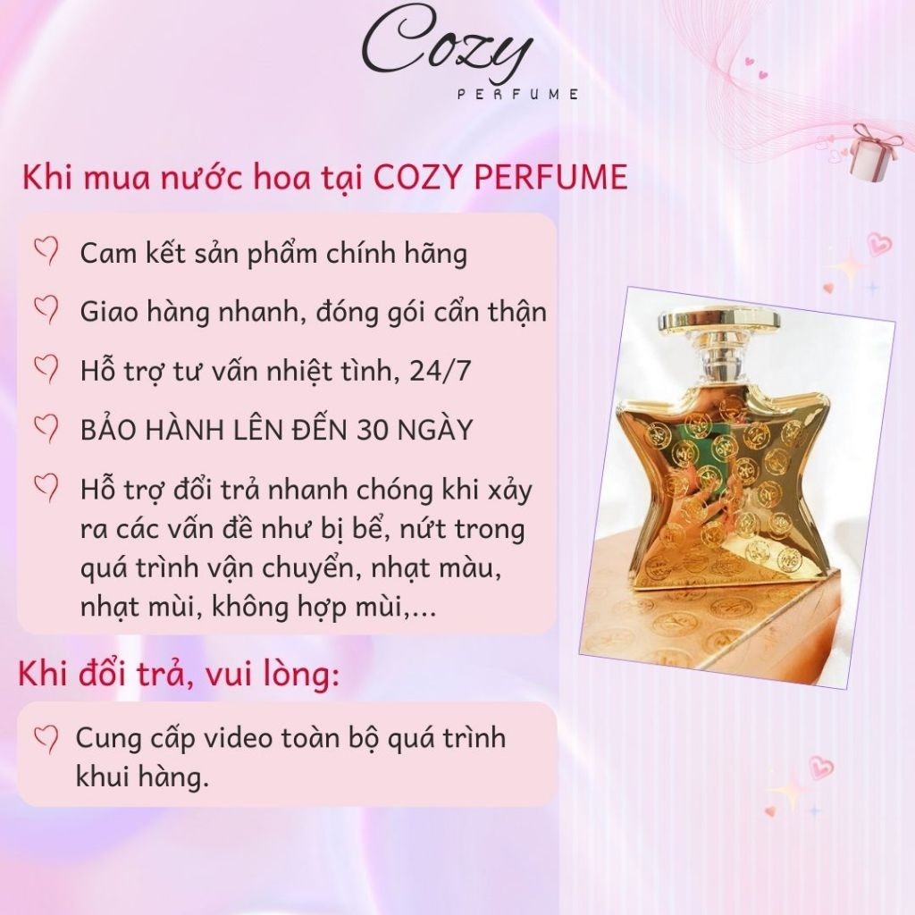 Nước hoa unisex Bond No 9 New York Signature Scent Chiết 5ml/10ml Hương thơm Đẳng cấp - Cozy Perfume