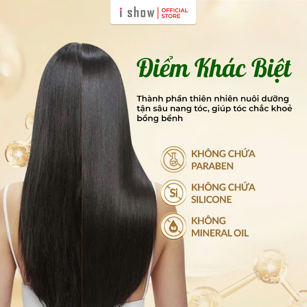 Ảnh Dầu Gội Gừng I SHOW Dưỡng Tóc Chắc Khoẻ Kiềm Dầu Phồng Tóc Hỗ Trợ Mọc Tóc - Dầu Gội Thảo Dược I SHOW 3
