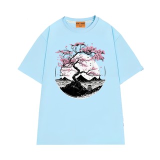 Áo Thun NGỐ TEE Rừng Hoa Đào Trên Núi Phú Sĩ Phong Cách Nhật Bản Chất Vải Cotton Thoáng Mát Mềm Mịn