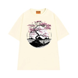 Áo Thun NGỐ TEE Rừng Hoa Đào Trên Núi Phú Sĩ Phong Cách Nhật Bản Chất Vải Cotton Thoáng Mát Mềm Mịn