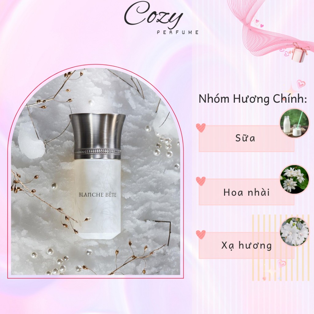 Nước hoa unisex Les Liquides Imaginaires Blanche Bete Chiết 5ml/10ml Hương thơm Độc đáo-Cozy Perfume