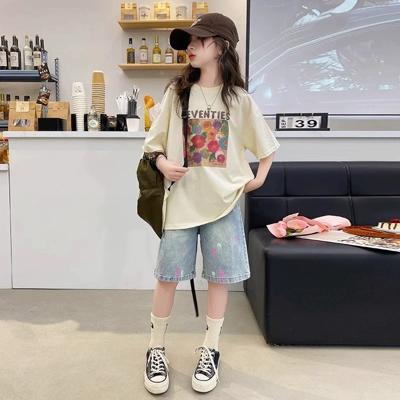 Áo phông hoa SEVENTIES cho bé gái size đại Beeshop H25039