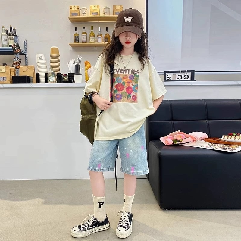 Áo phông hoa SEVENTIES cho bé gái size đại Beeshop H25039