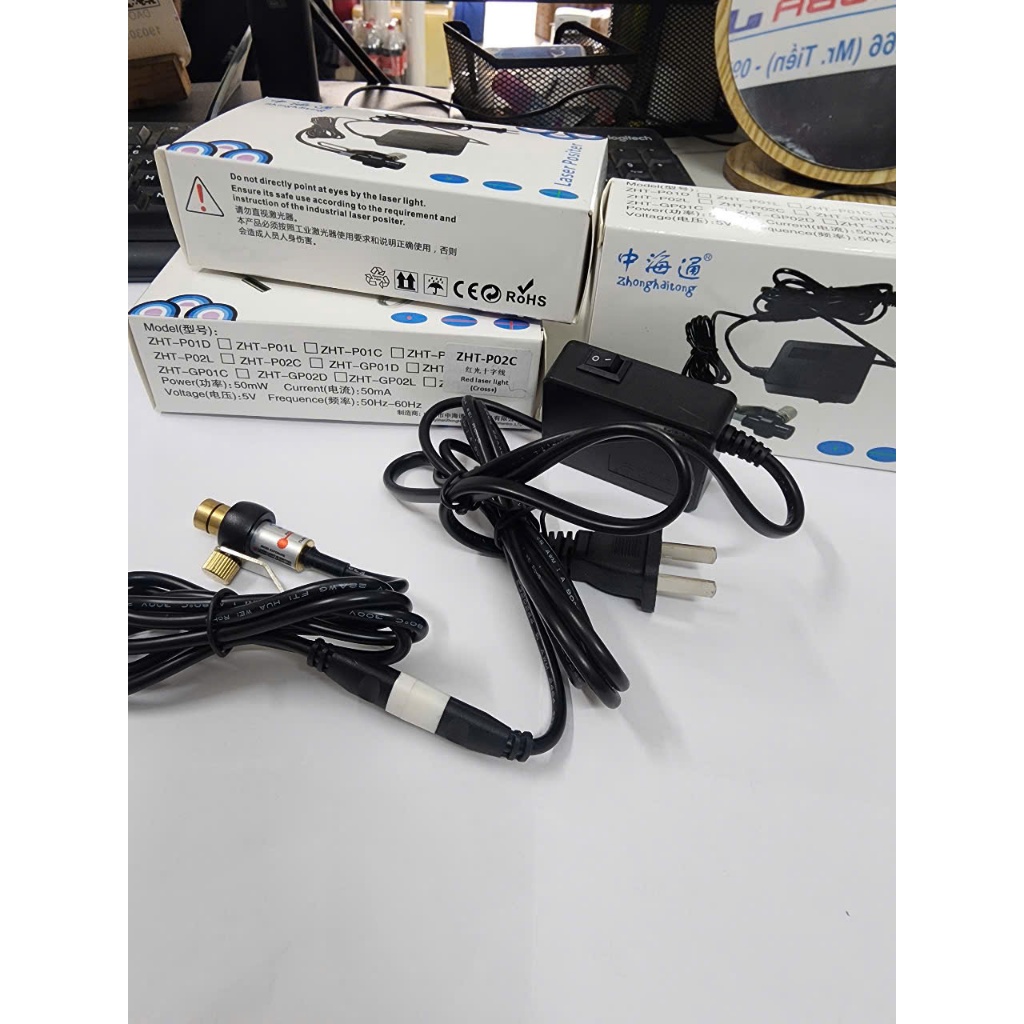 Đèn Soi Dấu Laser, P02C Đèn Lấy Dấu, Định Vị,Đèn Cần Laser, Đèn Dấu Cộng, Dấu Trừ  Dùng Trong May Mặc, Cắt Gỗ