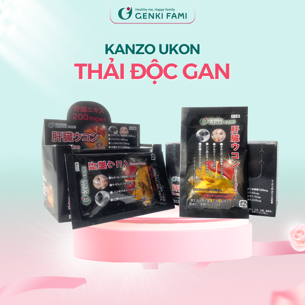Ảnh Viên Uống Thải Độc, Mát Gan Kanzo Ukon Hộp 30 Viên 1