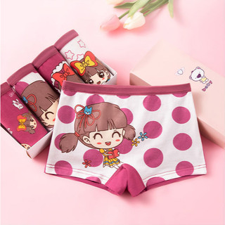 Combo 4 Quần Lót Dạng Đùi Cho Bé Gái Màu Sắc Ngọt Ngào, Quần Chip Mềm Thoáng Nhẹ King Shop L-8009, L-8019, L-8014