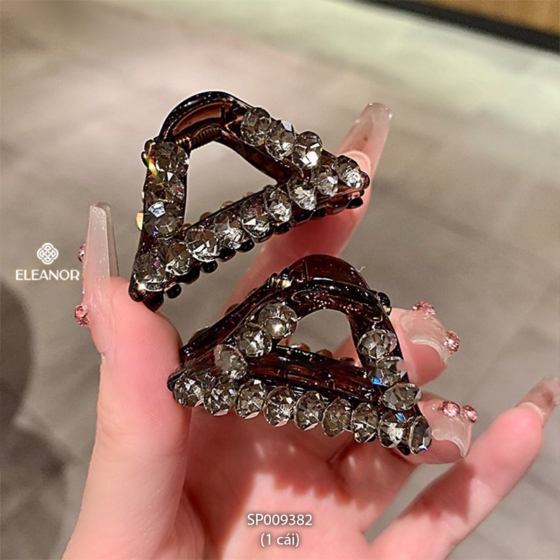 Kẹp tóc nữ càng cua Eleanor Accessories hình tam giác kẹp tóc đính đá phụ kiện tóc 9382