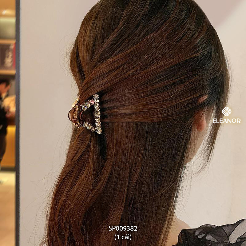 Kẹp tóc nữ càng cua Eleanor Accessories hình tam giác kẹp tóc đính đá phụ kiện tóc 9382